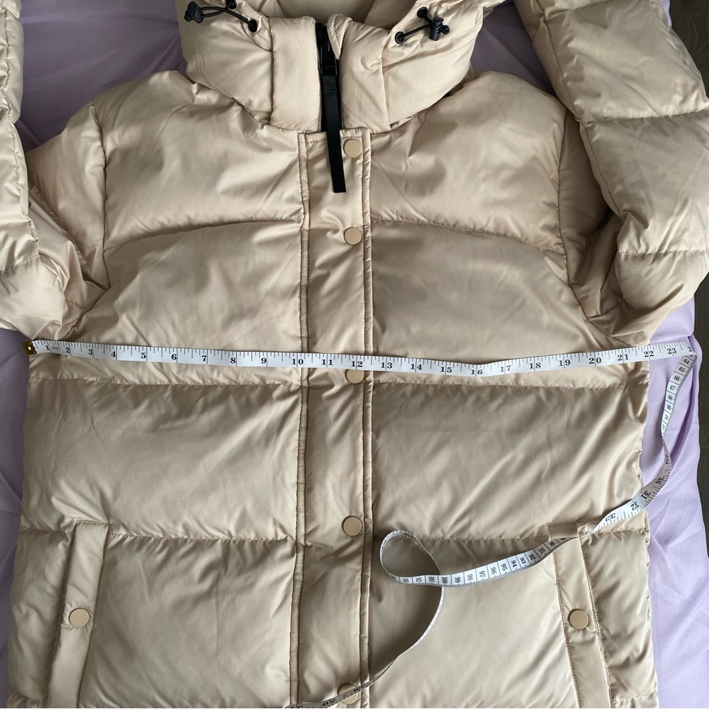 QUINCE Responsible Down Puffer Jacket Oatmilk Women’s Small New NWOT - Picture 8 of 11